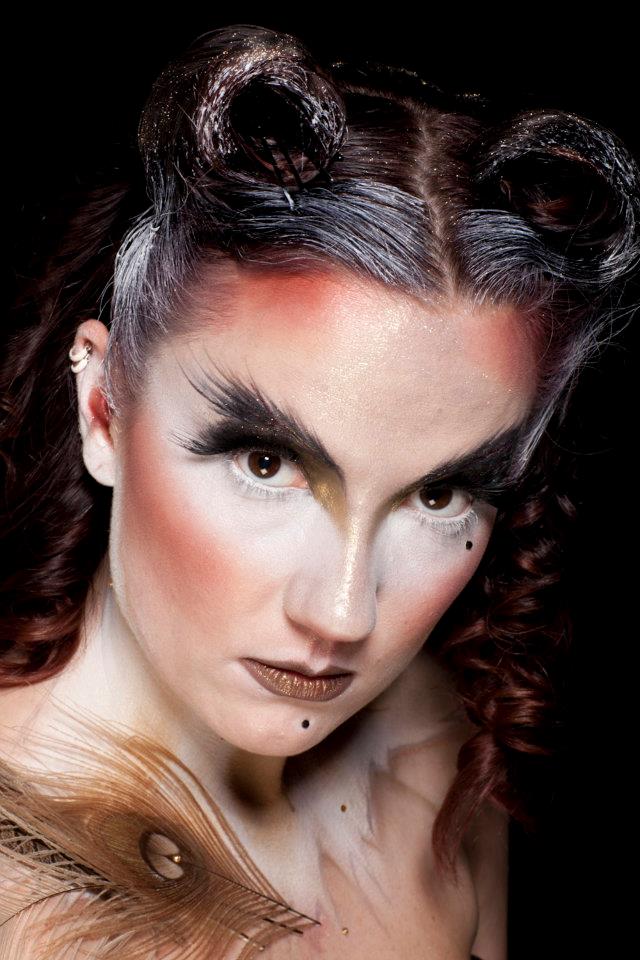 Female model photo shoot of lucyfurr in London, makeup by Nina Whitt