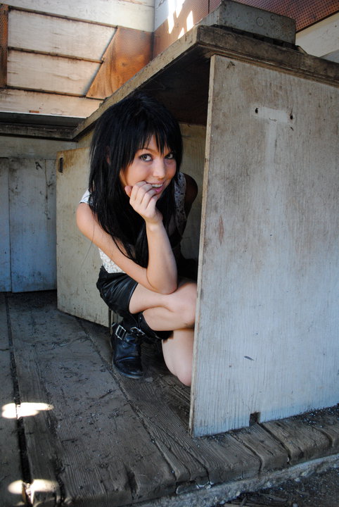 Female model photo shoot of Paige Renae in Abandoned house in Redlands.