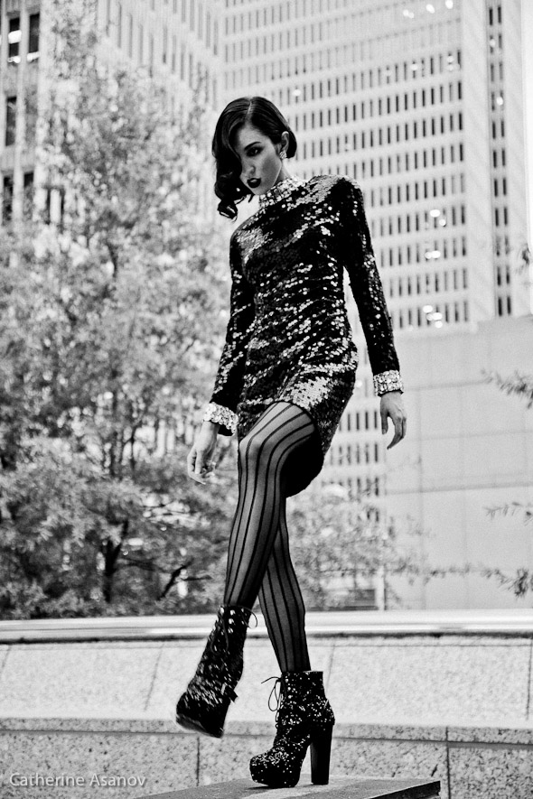 Female model photo shoot of Kat Sewell by Catherine Asanov in Downtown Atlanta, wardrobe styled by An Jeanette