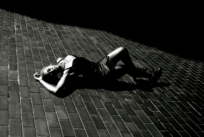 Female model photo shoot of Yolanda Dombo in Barbican,London