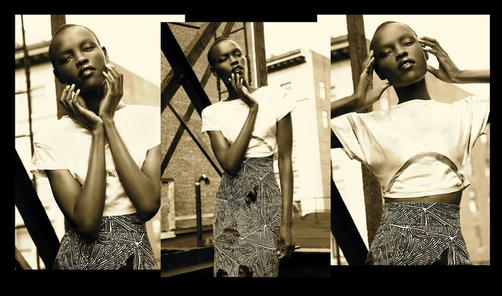 Female model photo shoot of Achalla est Couture by  Carla Pivonski in NY, makeup by EmmaBazan