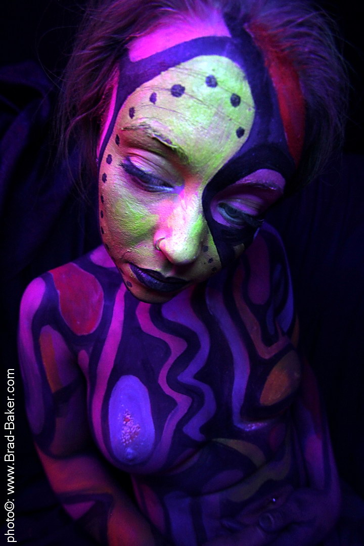Male model photo shoot of Brad Baker X-FX in Nexus Townhouse NYC, body painted by Andy Golub