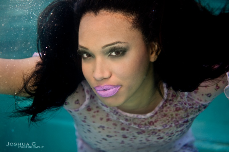 Female model photo shoot of Throw a Little Glitter  and Rhonda Deneen Johnson by JoshuaGPhoto in Under Water