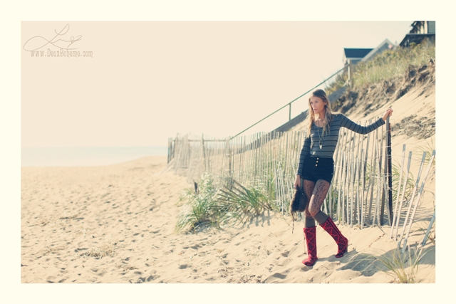 Female model photo shoot of Miriah Elizabeth by LeslieRose in Plum Island Beach, Massachusetts