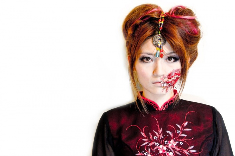 Female model photo shoot of gthair makeup in Taiwan