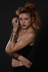 Female model photo shoot of lauren maria makeup