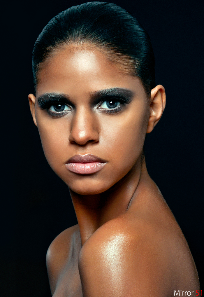 Female model photo shoot of L U N A by Mirror51, makeup by Jasmine Nicole Artistry
