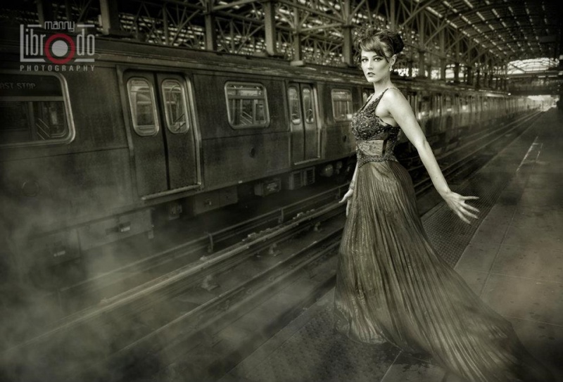 Female model photo shoot of Skappel by Manuel Librodo Jr in Coney Island Subway Station