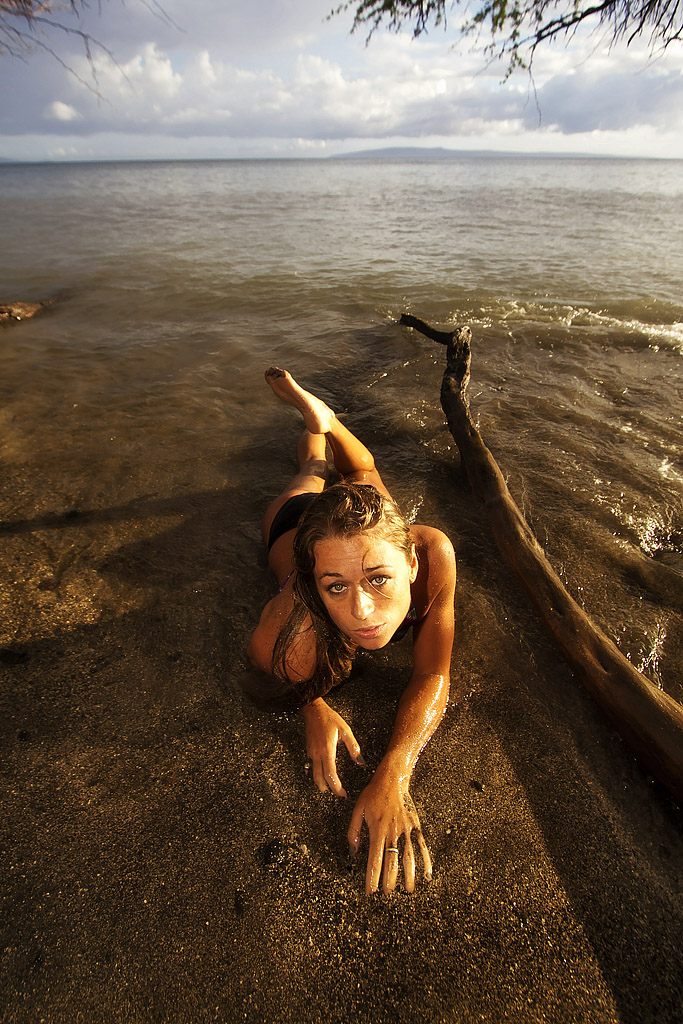 Male and Female model photo shoot of Opportunistic Photog and Tara Frank in Olawalu Beach Reserve, Maui HI