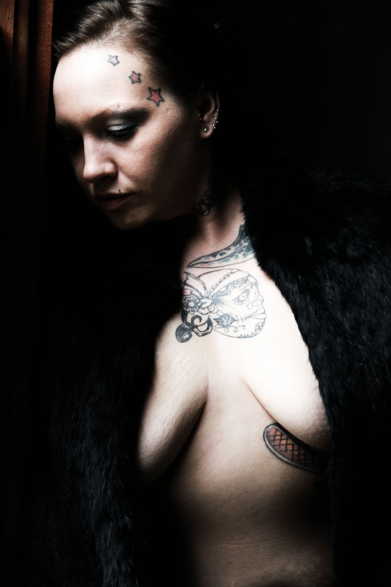 Female model photo shoot of Delphine Bathory by Werner Lobert