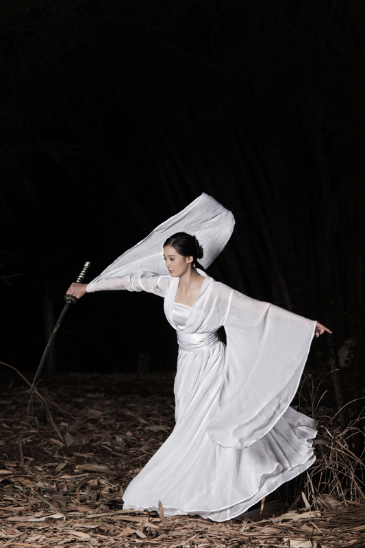 Female model photo shoot of Doris Jun Pan by Anthony Byron in Brisbane, botanical garden