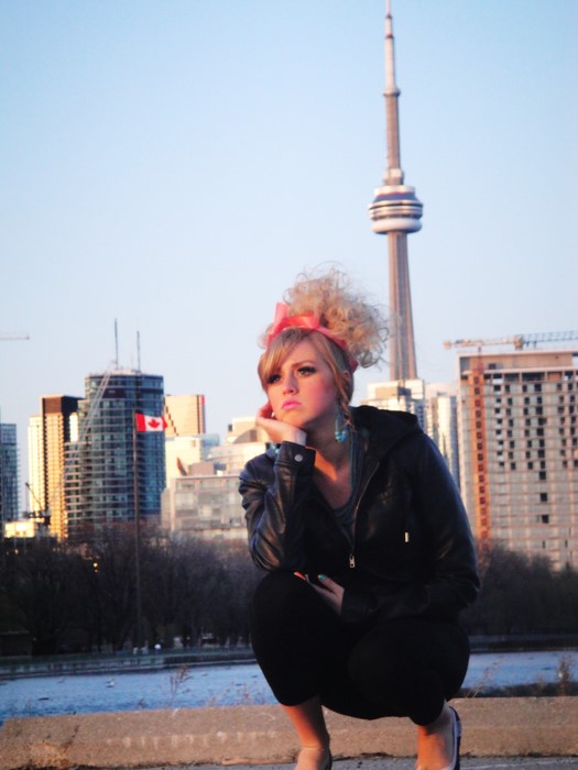 Female model photo shoot of Sofia Lz in Downtown Toronto