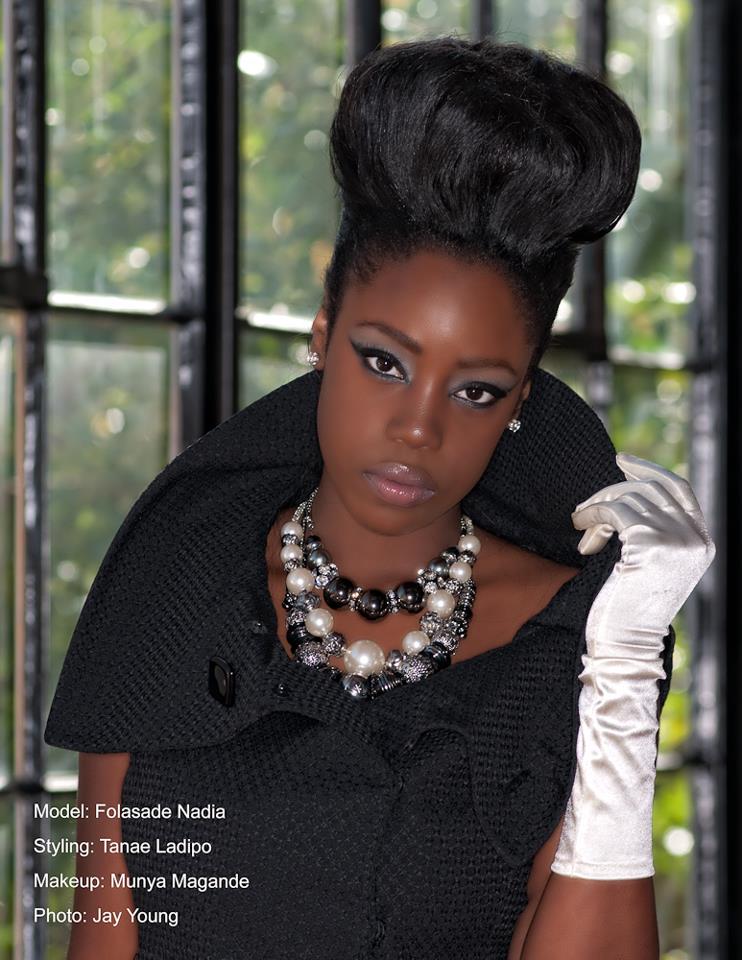 Female model photo shoot of ElizJoy Makeup Artistry and Folasade Nadia in Atlanta