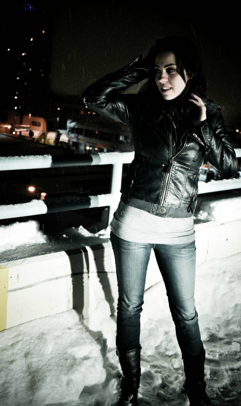 Female model photo shoot of Winter Forever in JC Pennys garage, top floor, anchorage, alaska