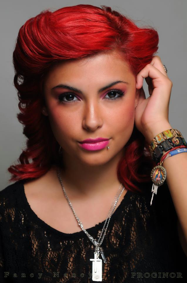 Female model photo shoot of fancy makeup  in studiolenoir andré barette