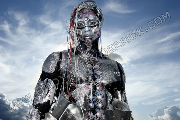 Male model photo shoot of New York Body Painter in Shot on studio rooftop NYC