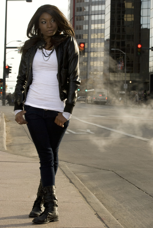 Female model photo shoot of AmoiDominique by Jared S Williams in Downtown Denver