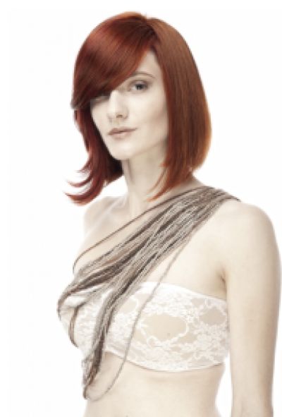 Female model photo shoot of Red Jones, hair styled by LexxieL