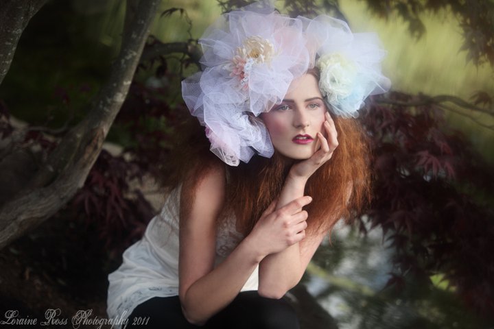Female model photo shoot of loraineross and Agata Myszkowska in The Sectret Garden, makeup by Kimberley Dewar