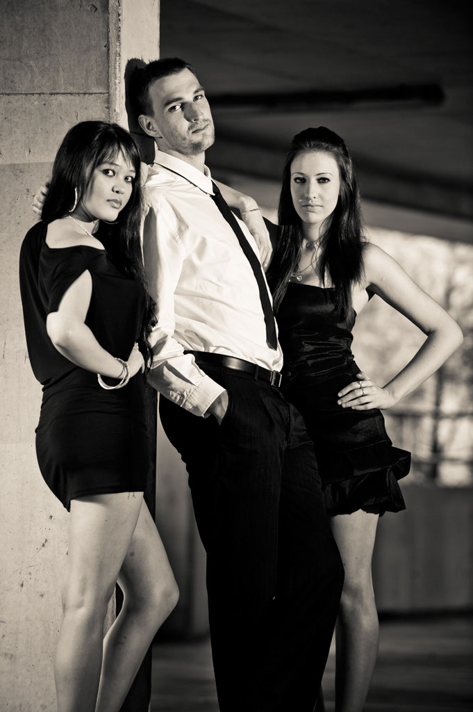 Female and Male model photo shoot of Crystal Latham, Roxy Richards and jimmyspt by Oliver Higgins