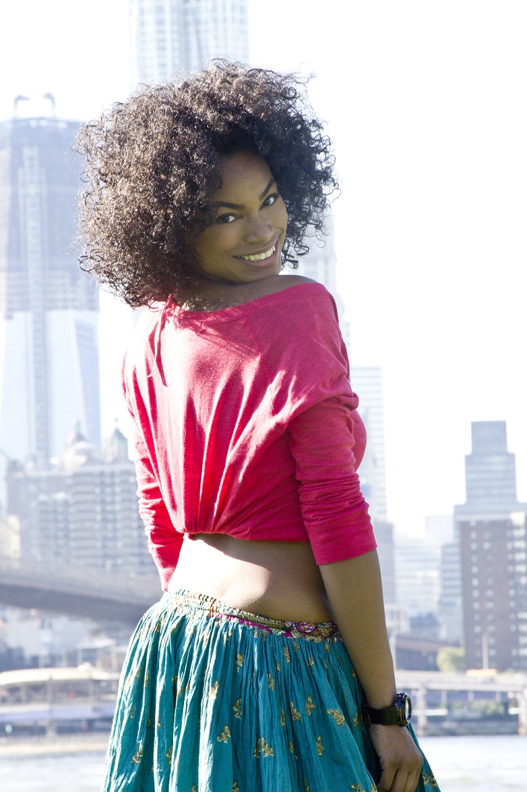 Female model photo shoot of Krystal Garner in Dumbo, Brooklyn