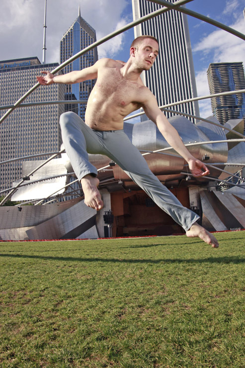 Male model photo shoot of Joshua Blake Carter by Dave Ouano in Millennium Park, Chicago, IL