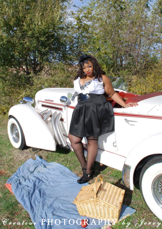 Female model photo shoot of AM Rose in Bernard's Auto Service and Sales, Norman Oklahoma