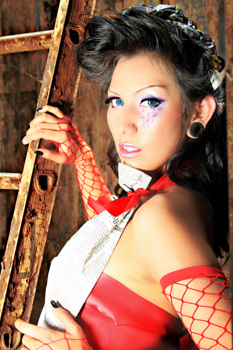 Female model photo shoot of Pink Ink MUA in Needville, TX- Paper Doll Shoot