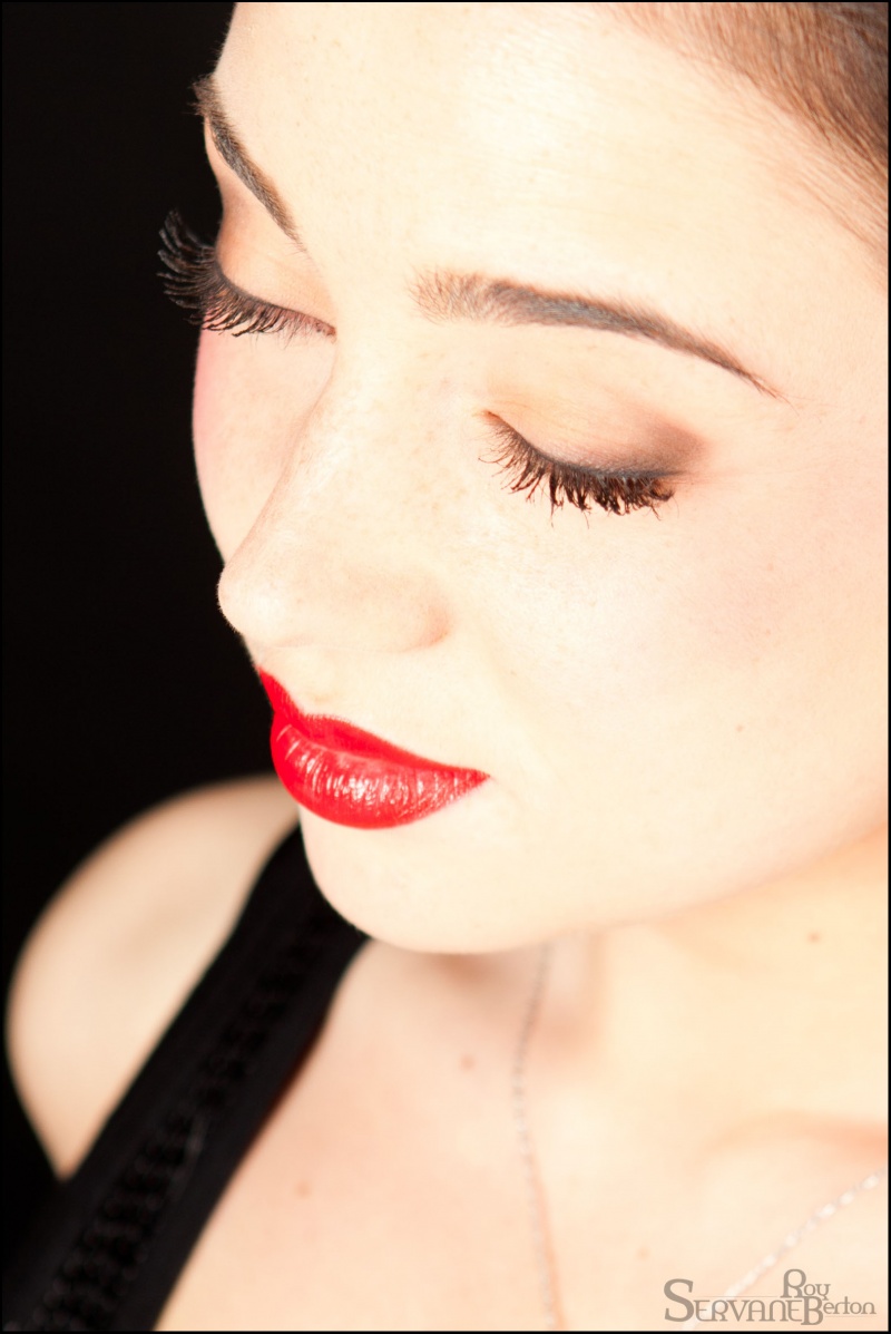 Female model photo shoot of valentine makeup in paris