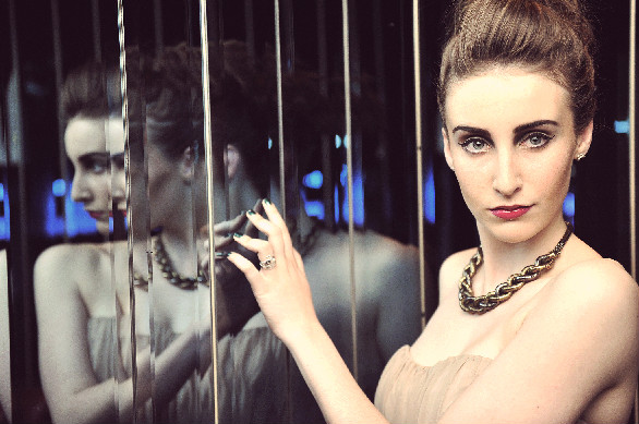Female model photo shoot of Emma Stevenson MUA in Dandelion Nightclub Dublin
