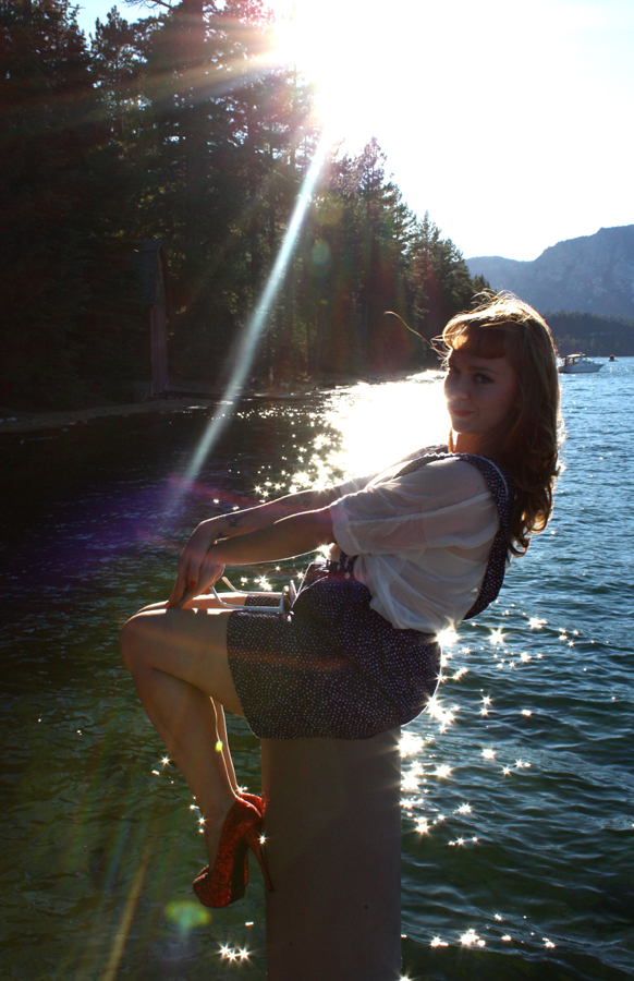 Female model photo shoot of Harlow Vaughn Vega in South Lake Tahoe