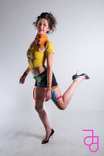 Female model photo shoot of Dubtri Designs in Audio Damage June 2010.  Sutra, Denver