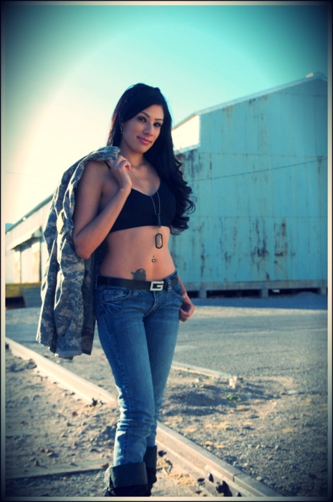 Female model photo shoot of Miss Evelyn  in Fort Bliss El Paso, Tx