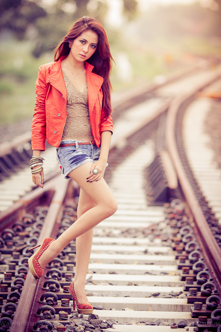 Female model photo shoot of Ajeng Yulia in tulangan station