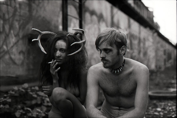 Male and Female model photo shoot of Andre Speckert and Tullee by gretchen heinel in Abandoned Power Plant, NY