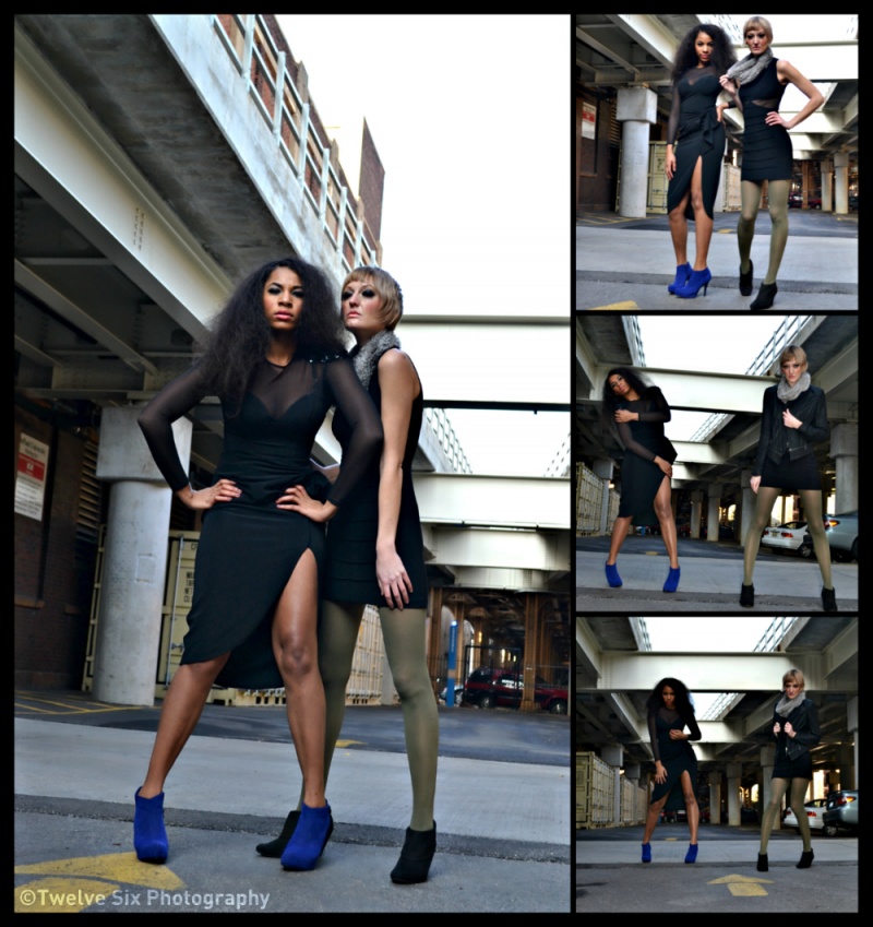 Female model photo shoot of Twelve Six Photography, Angela Symone and jonna katriina in Parking Lot, makeup by FemmeFataleBeauty