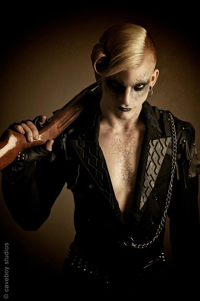 Male model photo shoot of Vilesk by Caveboy Studios, makeup by Alchemy Makeup Artistry