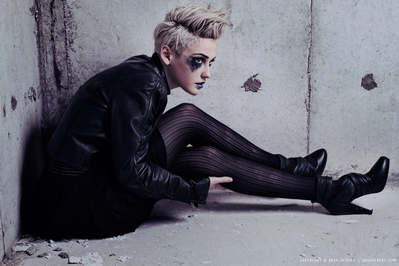 Female model photo shoot of MASHpit by Dash Revery, makeup by Luda Zadorovich MUA