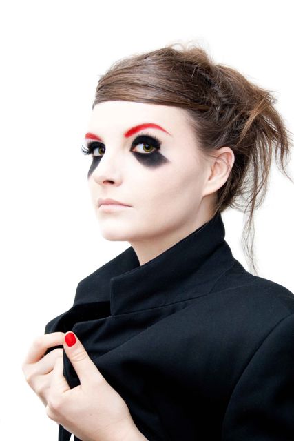 Female model photo shoot of valentine makeup in paris