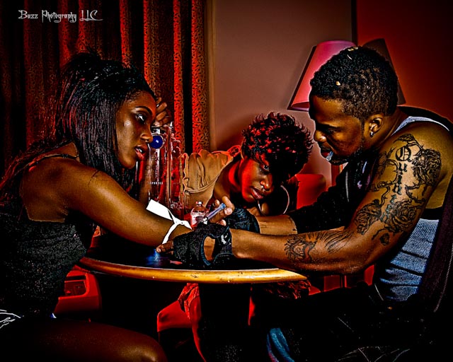 Male and Female model photo shoot of Sharp Shooter Photo and MzShAe in Gary IN