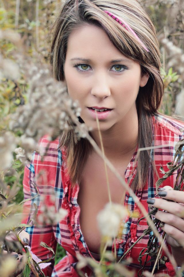 Female model photo shoot of Shay Marie  in Hay Field