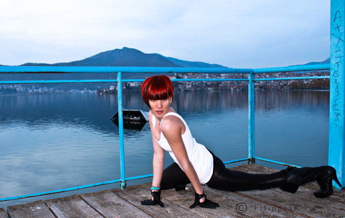Female model photo shoot of Krystallia by NewPhotos
