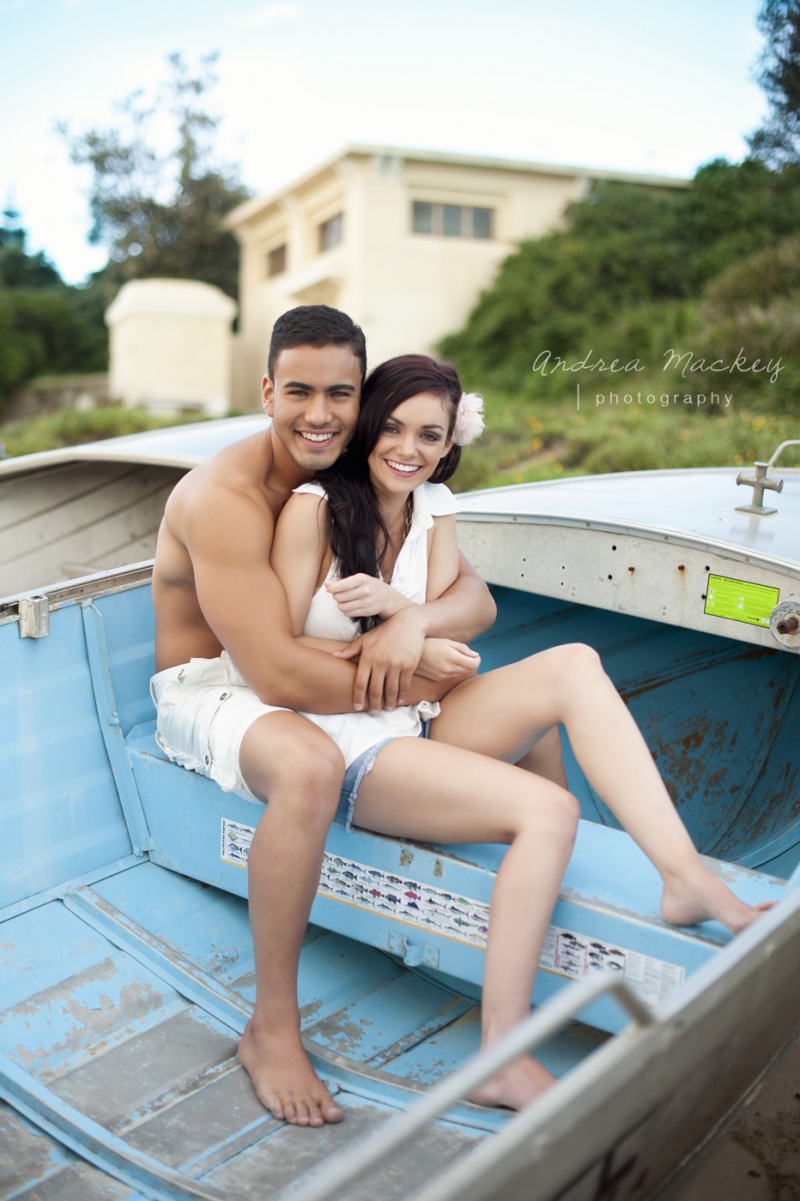 Female and Male model photo shoot of Andrea Mackey  and Maurice Salib in Sydney, NSW, makeup by Tracy Becken