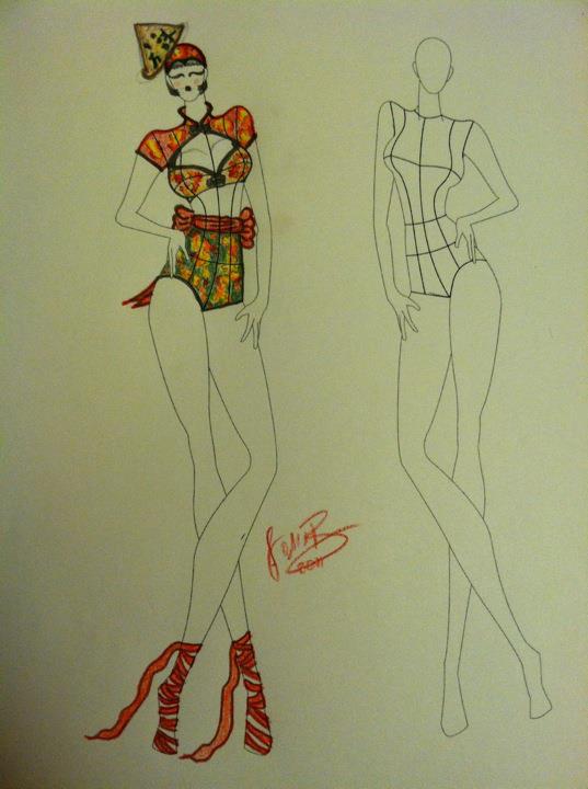 Female model photo shoot of Josie B Styling in From my imagination to paper ;)