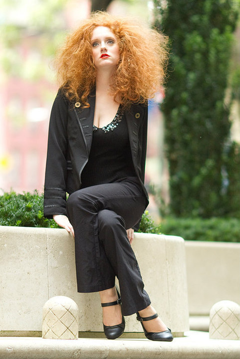 Female model photo shoot of Faye Brandt by Sandy Ramirez in Wall Street, makeup by Cassidy Renee Boch