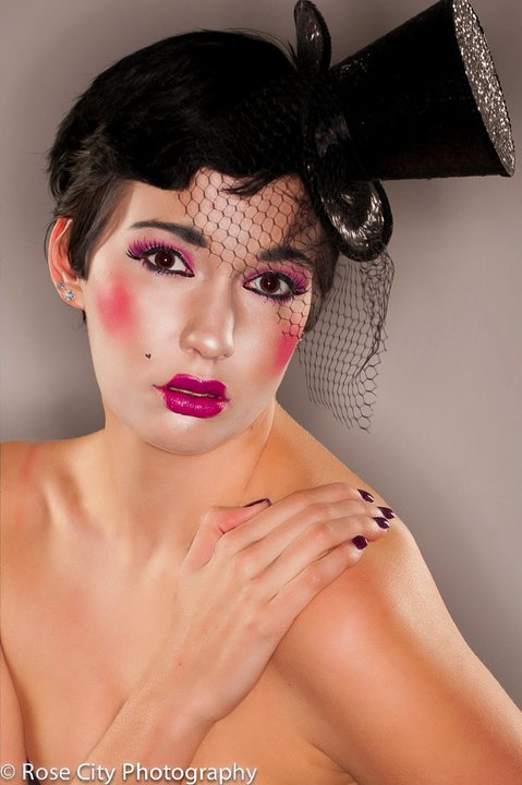 Female model photo shoot of Megg-Marie, makeup by Mild or Wild