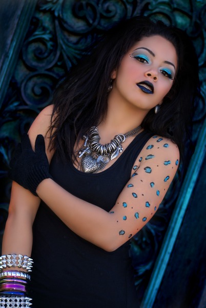 Female model photo shoot of makeup by samantha by Veritas Photos in woodlawn cemetary