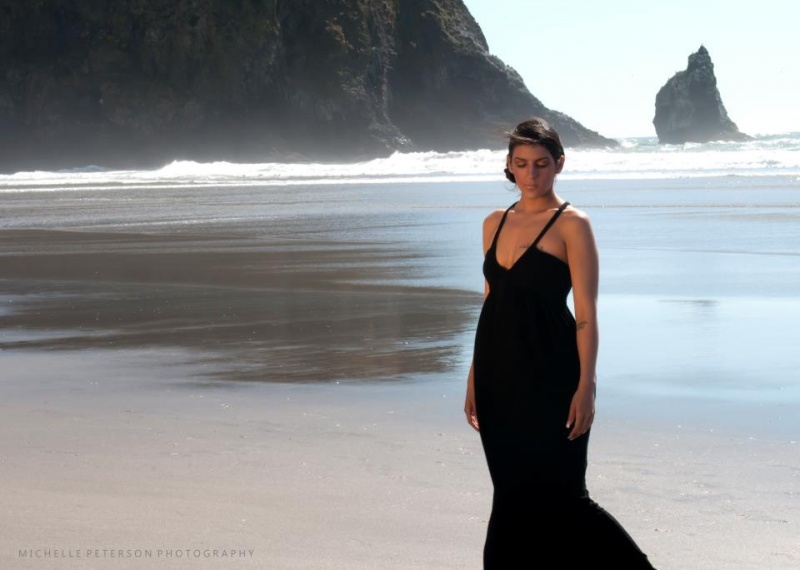 Female model photo shoot of SarahAngell by Michelle Photography in Cannon Beach