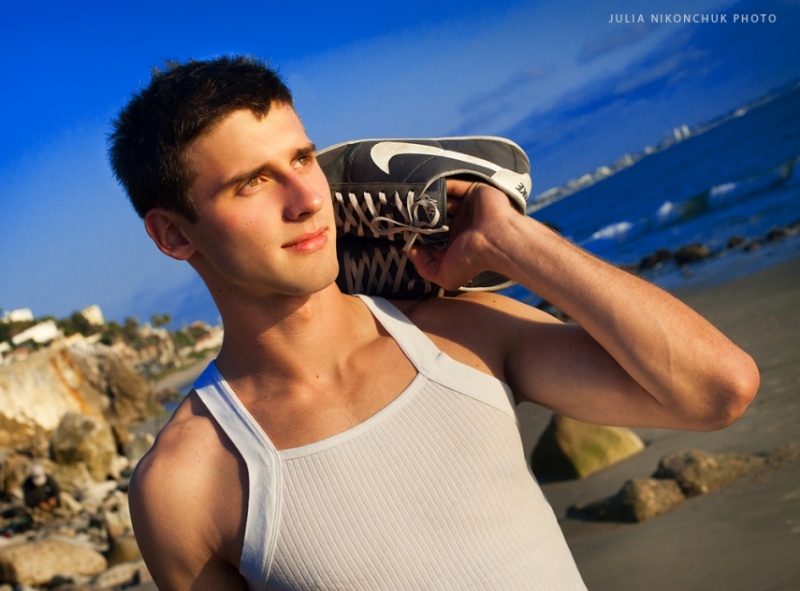 Male model photo shoot of ALEH HRYSHYN by Julia Nikonchuk in Los Angeles