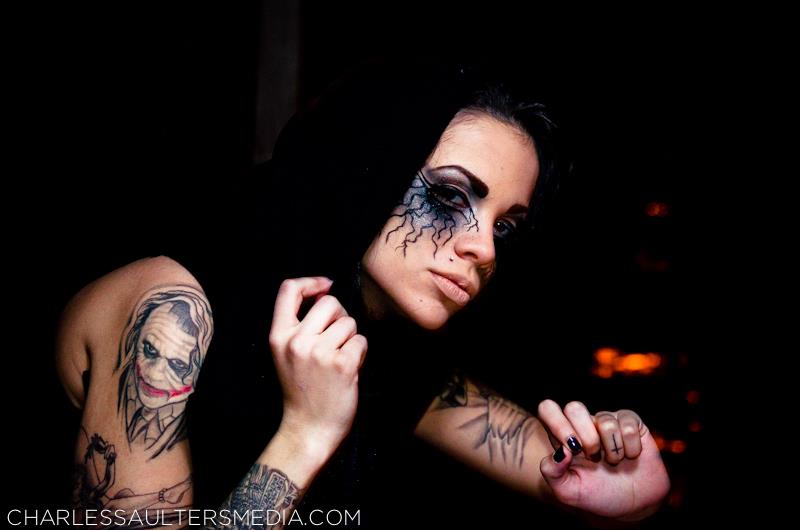 Female model photo shoot of NUKE Cosmetics and Amy Bathory by Charles Saulters II in Brighton, MA, makeup by NUKE Cosmetics